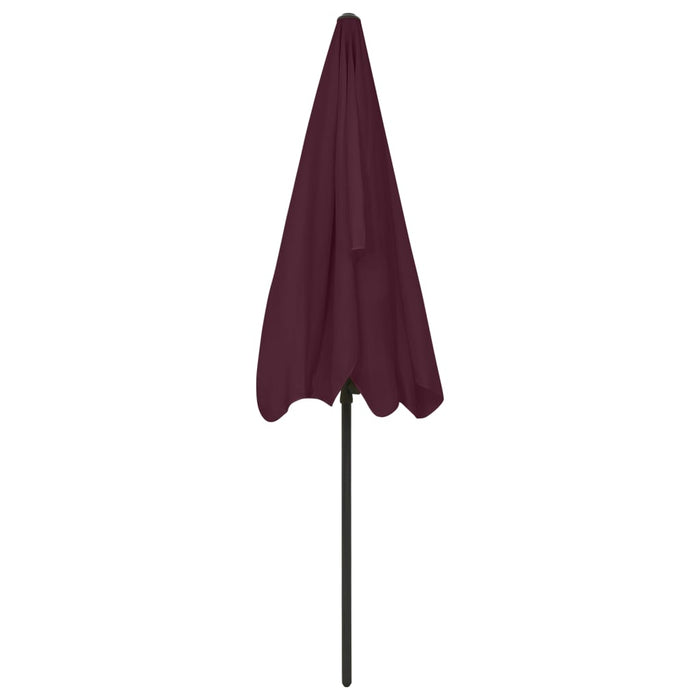 Strandparasol 200x125 cm bordeauxrood