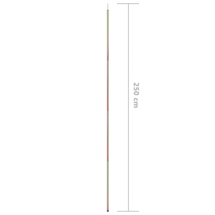 Zonneschermpalen 2 st 250 cm gegalvaniseerd staal