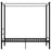 Hemelbedframe metaal zwart 90x200 cm