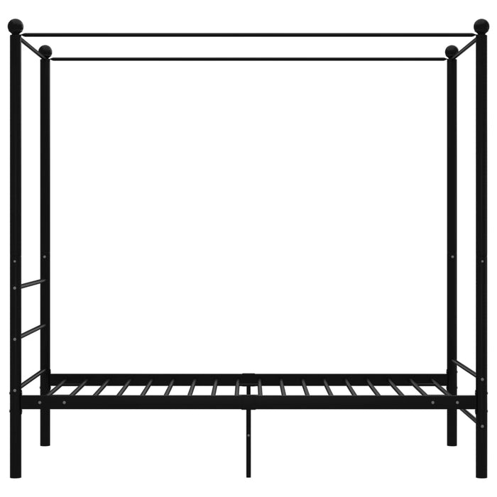 Hemelbedframe metaal zwart 90x200 cm