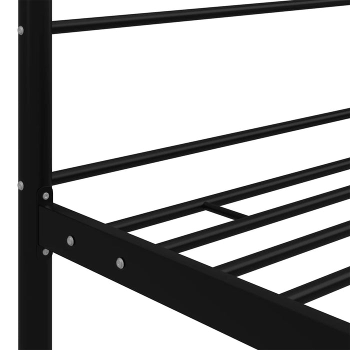 Hemelbedframe metaal zwart 90x200 cm