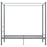 Hemelbedframe metaal grijs 90x200 cm