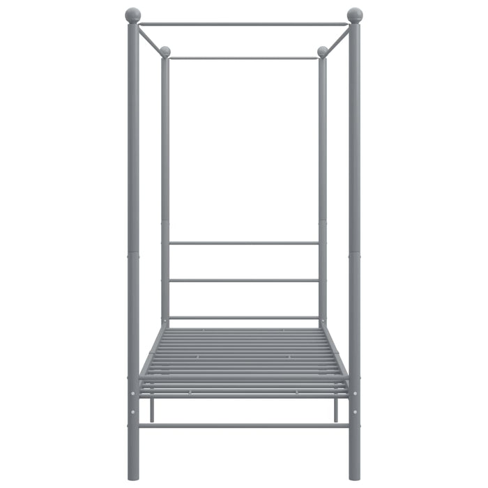 Hemelbedframe metaal grijs 90x200 cm