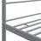 Hemelbedframe metaal grijs 90x200 cm