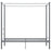 Hemelbedframe metaal grijs 100x200 cm