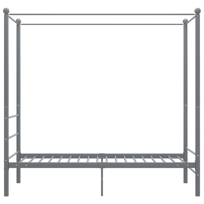 Hemelbedframe metaal grijs 100x200 cm