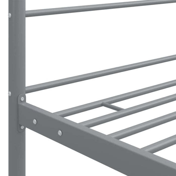 Hemelbedframe metaal grijs 100x200 cm