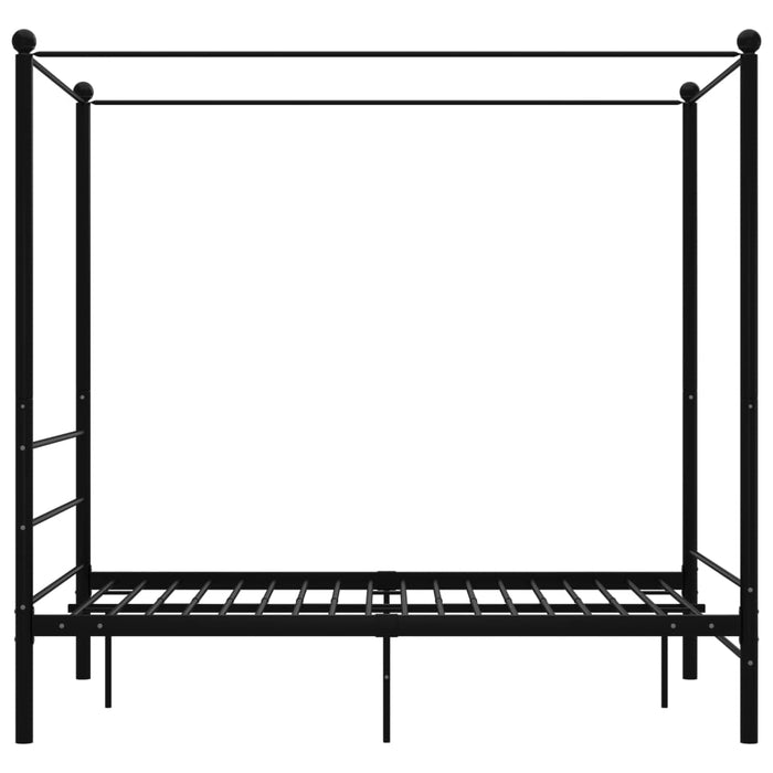 Hemelbedframe metaal zwart 120x200 cm