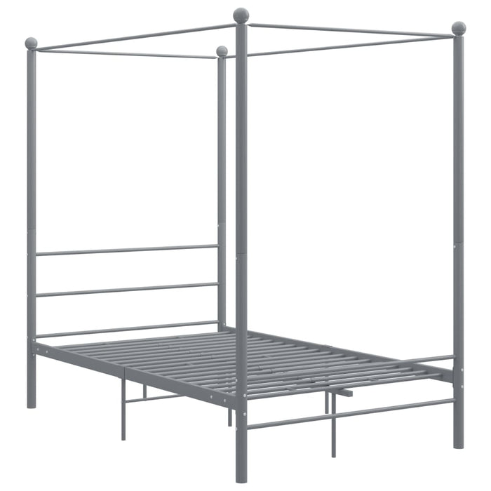 Hemelbedframe metaal grijs 140x200 cm