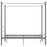 Hemelbedframe metaal grijs 140x200 cm