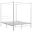 Hemelbedframe metaal wit 160x200 cm