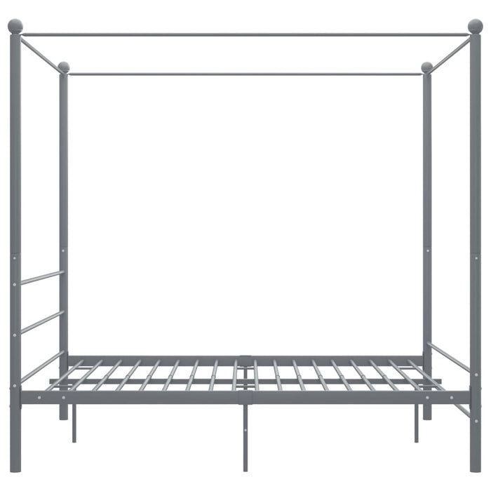 Hemelbedframe metaal grijs 160x200 cm