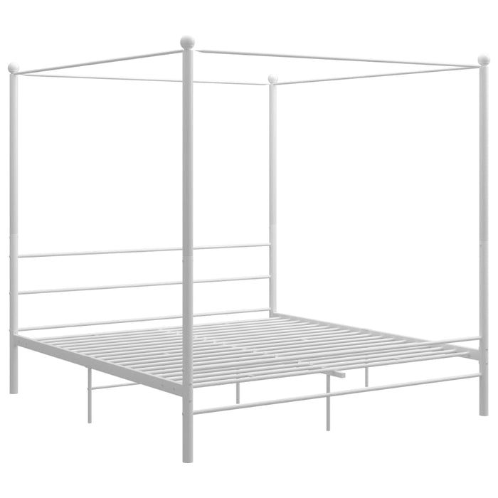 Hemelbedframe metaal wit 180x200 cm