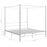 Hemelbedframe metaal wit 180x200 cm