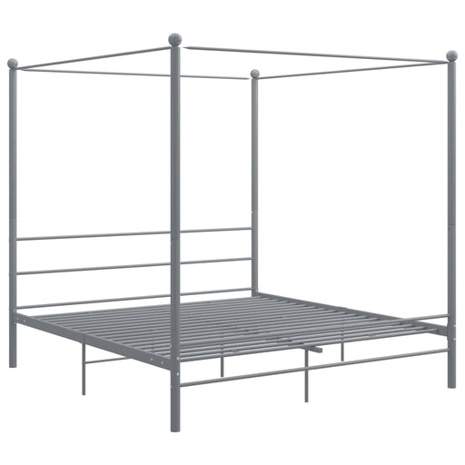 Hemelbedframe metaal grijs 180x200 cm