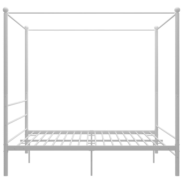 Hemelbedframe metaal wit 200x200 cm