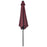 Parasol met LED-verlichting en stalen paal 300 cm bordeauxrood