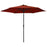 Parasol met LED-verlichting en stalen paal 300 cm terracotta