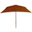 Parasol met houten paal 200x300 cm terracottakleurig