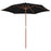 Parasol met houten paal 270 cm zwart