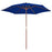 Parasol met houten paal 270 cm blauw