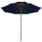 Parasol dubbeldekker met houten paal 270 cm blauw