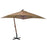 Zweefparasol met paal 3x3 m massief vurenhout taupe