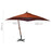 Zweefparasol met paal 3x3 m massief vurenhout terracotta