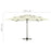 Parasol 4-laags met aluminium paal 250x250 cm zandkleurig