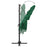 Parasol 4-laags met aluminium paal 250x250 cm groen