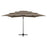 Parasol 4-laags met aluminium paal 250x250 cm taupe