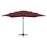 Parasol 4-laags met aluminium paal 250x250 cm bordeauxrood