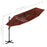 Parasol 4-laags met aluminium paal 3x3 m terracotta