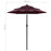 Parasol 3-laags met aluminium paal 2 m bordeauxrood