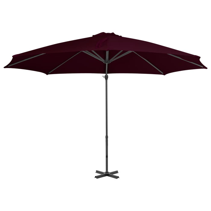 Zweefparasol met aluminium paal 300 cm rood