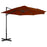 Zweefparasol met aluminium paal 300 cm terracottakleurig