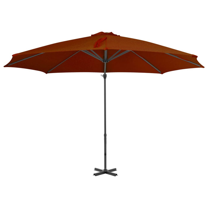 Zweefparasol met aluminium paal 300 cm terracottakleurig