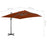 Zweefparasol met aluminium paal 300x300 cm terracottakleurig