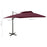 Zweefparasol met dubbel dak 300x300 cm bordeauxrood