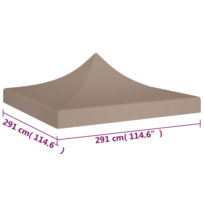 Partytentdak 270 g/m² 3x3 m taupe