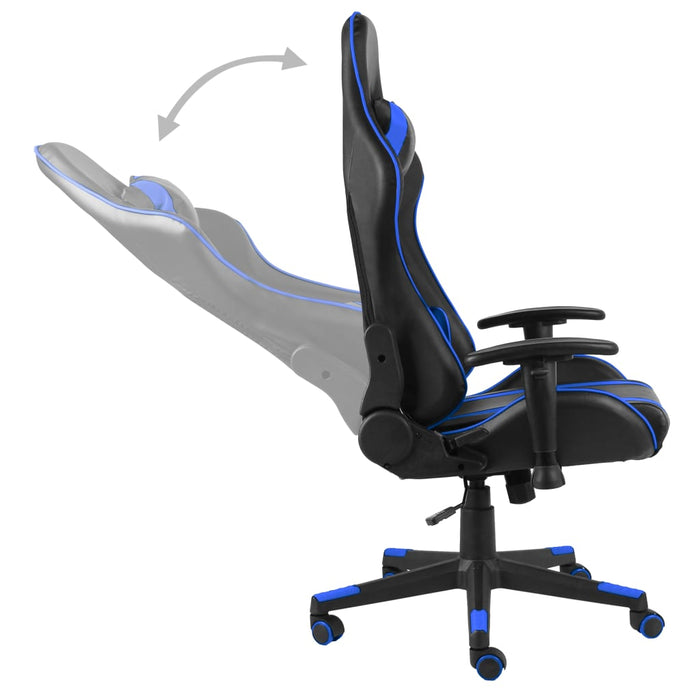 Gamestoel draaibaar PVC blauw