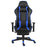 Gamestoel draaibaar met voetensteun PVC blauw