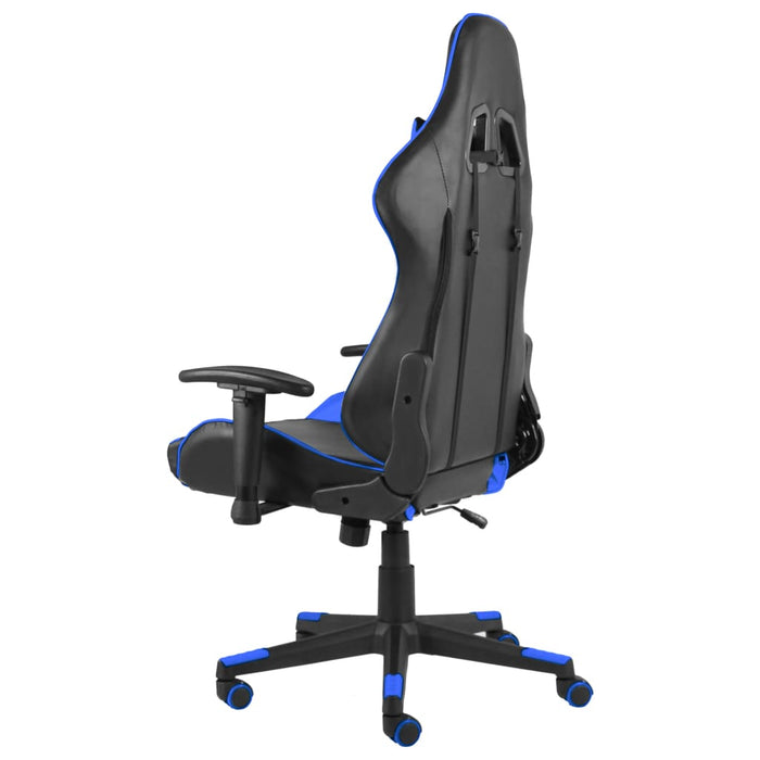 Gamestoel draaibaar PVC blauw