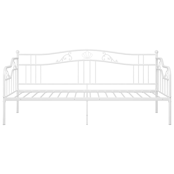 Slaapbankframe metaal wit 90x200 cm