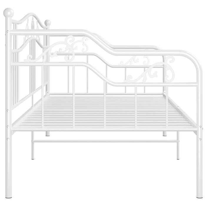 Slaapbankframe metaal wit 90x200 cm