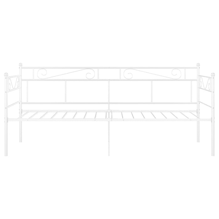 Slaapbankframe metaal wit 90x200 cm