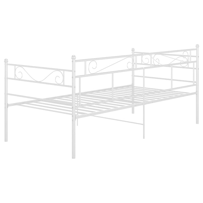 Slaapbankframe metaal wit 90x200 cm