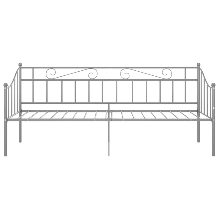 Slaapbankframe metaal grijs 90x200 cm