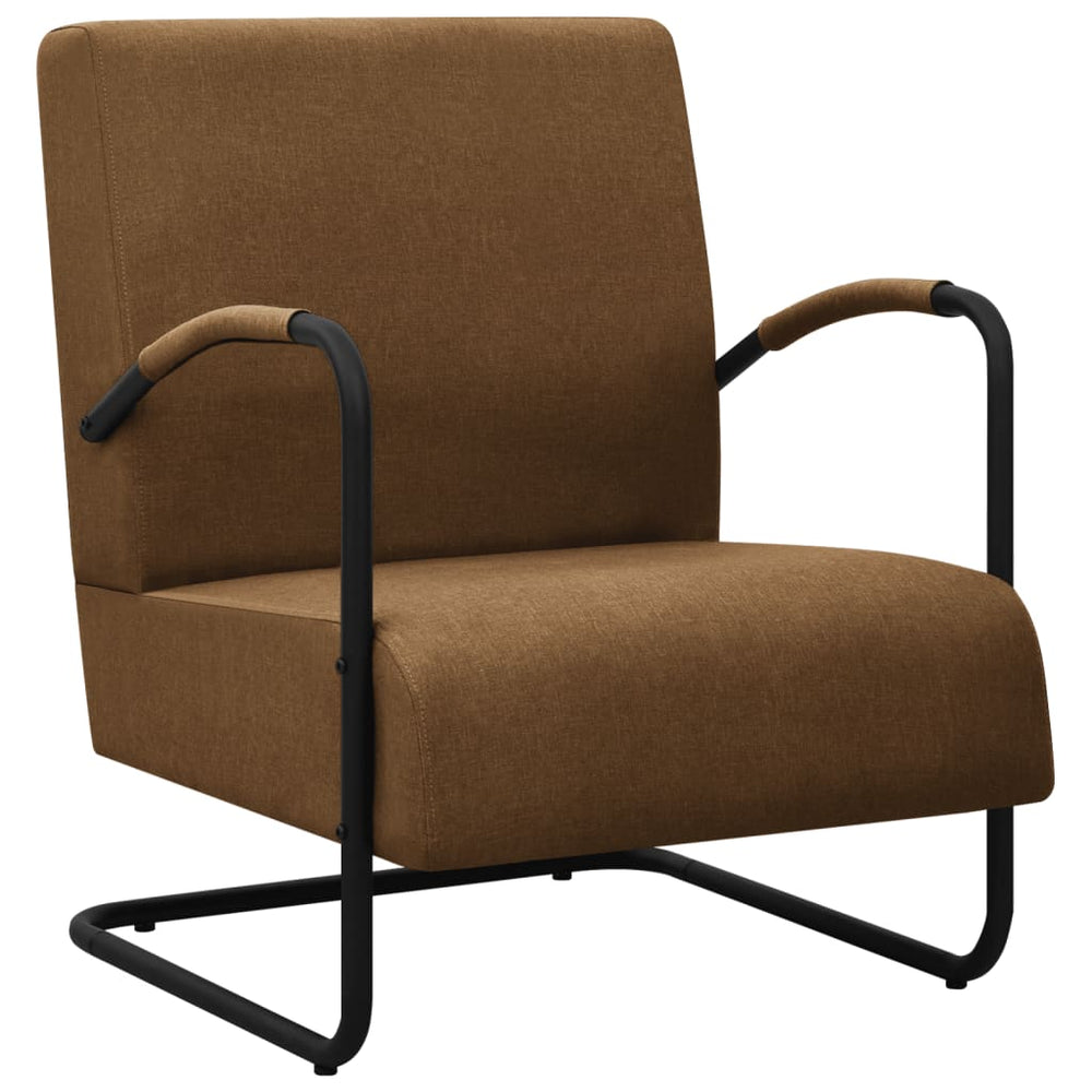 Fauteuil stof bruin