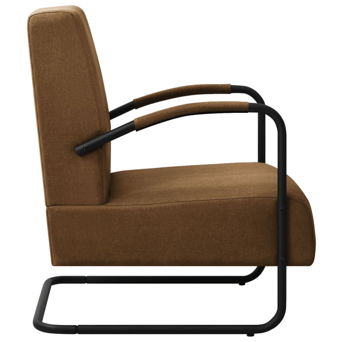 Fauteuil stof bruin